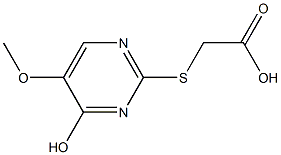 2-[(4-hydroxy-5-methoxy-2-pyrimidinyl)sulfanyl]acetic acid 结构式