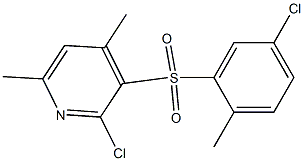 2-chloro-3-[(5-chloro-2-methylphenyl)sulfonyl]-4,6-dimethylpyridine 结构式