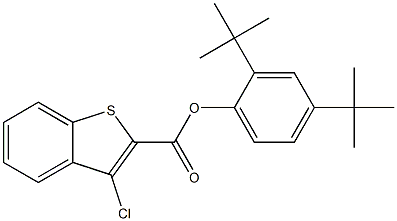 2,4-di(tert-butyl)phenyl 3-chlorobenzo[b]thiophene-2-carboxylate 结构式