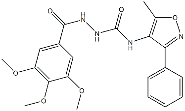 N1-(5-methyl-3-phenylisoxazol-4-yl)-2-(3,4,5-trimethoxybenzoyl)hydrazine-1- carboxamide 结构式