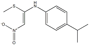 4-isopropyl-N-[(Z)-1-(methylsulfanyl)-2-nitroethenyl]aniline 结构式