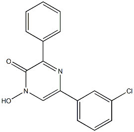 5-(3-chlorophenyl)-1-hydroxy-3-phenyl-2(1H)-pyrazinone 结构式