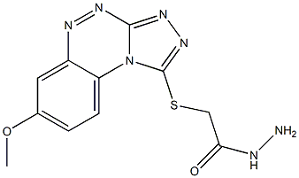 2-[(7-methoxybenzo[e][1,2,4]triazolo[3,4-c][1,2,4]triazin-1-yl)thio]ethanohydrazide 结构式