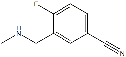 4-fluoro-3-[(methylamino)methyl]benzonitrile 结构式