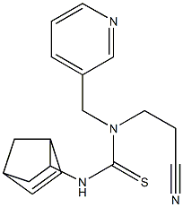 N'-bicyclo[2.2.1]hept-5-en-2-yl-N-(2-cyanoethyl)-N-(3-pyridylmethyl)thiourea 结构式