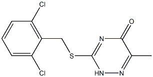 3-[(2,6-dichlorobenzyl)thio]-6-methyl-2,5-dihydro-1,2,4-triazin-5-one 结构式