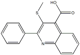 3-(methylsulfanyl)-2-phenyl-4-quinolinecarboxylic acid 结构式