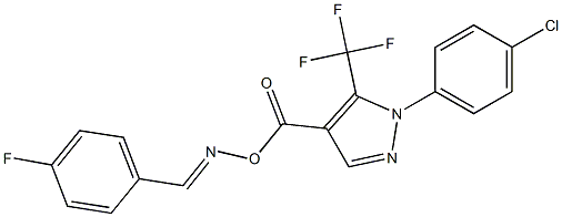 1-(4-chlorophenyl)-4-[({[(4-fluorophenyl)methylene]amino}oxy)carbonyl]-5-(trifluoromethyl)-1H-pyrazole 结构式