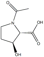 TRANS-N-ACETYL-L-HYDROXYPROLINE 结构式