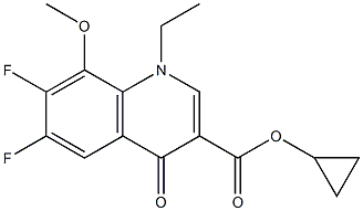 Cyclopropyl-6,7-Difluoro-1,4-Dihydro-8-Methoxy-4-Oxo-3- Quinoline CarboxylicAcid Ethyl Easter 结构式