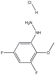 (3,5-difluoro-2-methoxyphenyl)hydrazine hydrochloride 结构式