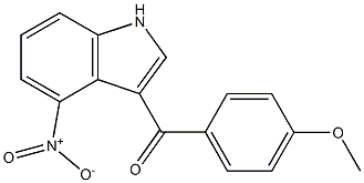 (4-methoxyphenyl)(4-nitro-1H-indol-3-yl)methanone 结构式