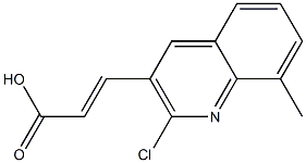 (E)-3-(2-chloro-8-methylquinolin-3-yl)acrylic acid 结构式