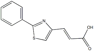 (E)-3-(2-phenylthiazol-4-yl)acrylic acid 结构式