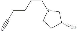 (R)-5-(3-hydroxypyrrolidin-1-yl)pentanenitrile 结构式