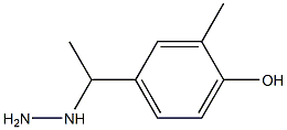 1-(1-(4-hydroxy-3-methylphenyl)ethyl)hydrazine 结构式