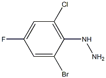 1-(2-bromo-6-chloro-4-fluorophenyl)hydrazine 结构式