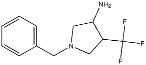 1-Benzyl-4-trifluoromethyl-pyrrolidin-3-ylamine 结构式