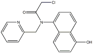 2-chloro-N-(1-hydroxynaphthalen-5-yl)-N-((pyridin-2-yl)methyl)acetamide 结构式