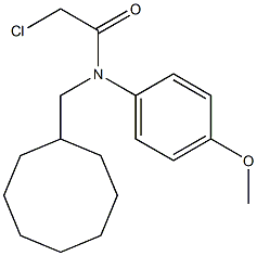 2-chloro-N-(cycloocty methyl)-N-(4-methoxyphenyl)acetamide 结构式