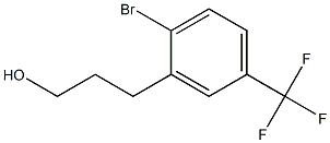 3-(2-bromo-5-(trifluoromethyl)phenyl)propan-1-ol 结构式