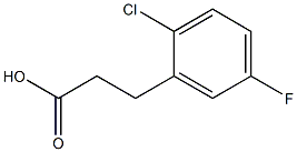 3-(2-chloro-5-fluorophenyl)propanoic acid 结构式