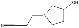 3-(3-hydroxypyrrolidin-1-yl)propanenitrile 结构式