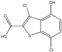 3,7-dichloro-4-hydroxybenzo[b]thiophene-2-carboxylic acid 结构式