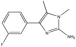 4-(3-fluorophenyl)-1,5-dimethyl-1H-imidazol-2-amine 结构式