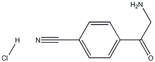 4-AMINOACETYL-BENZONITRILE HYDROCHLORIDE 结构式