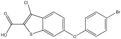 6-(4-bromophenoxy)-3-chlorobenzo[b]thiophene-2-carboxylic acid 结构式