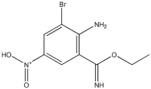 N-(4-amino-3-bromo-5-(ethoxy(imino)methyl)phenyl)-N-oxohydroxylammonium 结构式