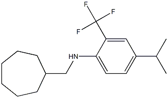 N-(cycloheptylmethyl)-2-(trifluoromethyl)-4-isopropylbenzenamine 结构式