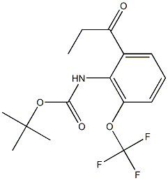 tert-butyl 2-propionyl-6-(trifluoromethoxy)phenylcarbamate 结构式