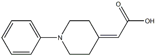 2-(1-phenylpiperidin-4-ylidene)acetic acid 结构式