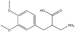 3-amino-2-(3,4-dimethoxybenzyl)propanoic acid 结构式