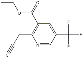 ethyl 2-(cyanomethyl)-5-(trifluoromethyl)nicotinate 结构式