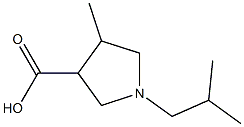 1-(异丁基)-4-甲基吡咯烷-3-羧酸 结构式