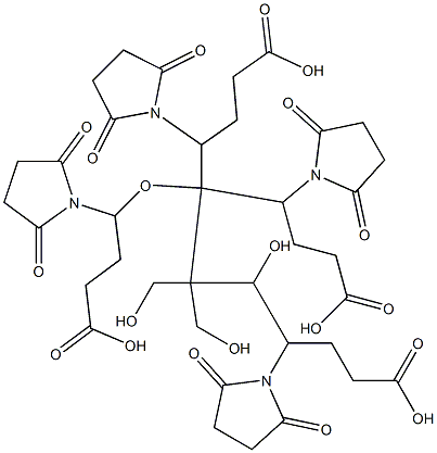 tetrakis-(N-succinimidylcarboxypropyl)pentaerythritol 结构式