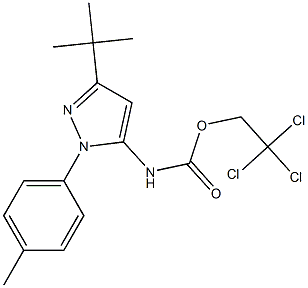 2,2,2-Trichloroethyl 3-Tert-Butyl-1-P-Tolyl-1H-Pyrazol-5-Ylcarbamate 结构式