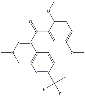 1-(2,5-dimethoxyphenyl)-3-(dimethylamino)-2-(4-(trifluoromethyl)phenyl)prop-2-en-1-one 结构式