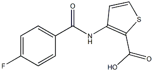 3-(4-fluorobenzamido)thiophene-2-carboxylic acid 结构式