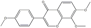 7,8-dimethoxy-3-(4-methoxyphenyl)-4H-chromen-4-one 结构式