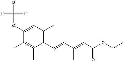 Ethyl-5-(4-methoxy-d3-2,3,6-trimethylphenyl)-3-methyl-2,4-pentadienoate 结构式