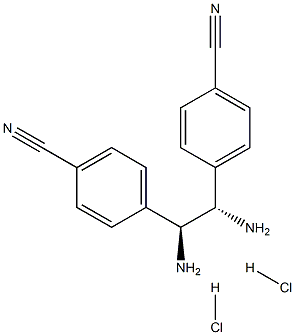 (S,S)-1,2-双(4-氰基苯基)-1,2-乙二胺二盐酸盐 结构式