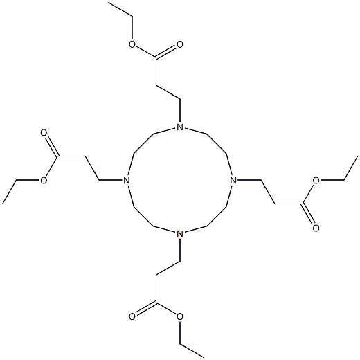 1,4,7,10-四[2-(乙氧基羰基)乙基]-1,4,7,10-四氮环十四烷 结构式