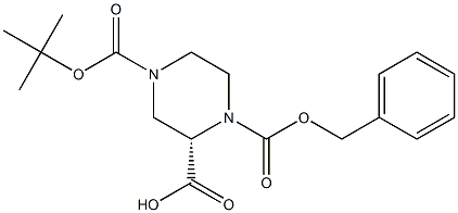 (S)-4-Boc-1-Cbz-piperazine-2-carboxylic acid 结构式