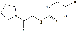 ({[(2-oxo-2-pyrrolidin-1-ylethyl)amino]carbonyl}amino)acetic acid 结构式