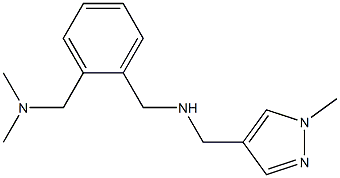 ({2-[(dimethylamino)methyl]phenyl}methyl)[(1-methyl-1H-pyrazol-4-yl)methyl]amine 结构式