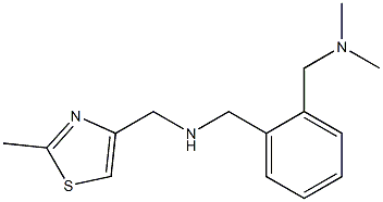 ({2-[(dimethylamino)methyl]phenyl}methyl)[(2-methyl-1,3-thiazol-4-yl)methyl]amine 结构式